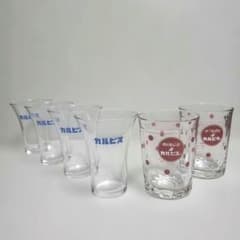 カルピス 朝顔グラス & ミスドカルピスグラス 6個セット