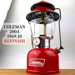 Coleman コールマン 200A 69年10月 ランタン リフィニッシュ美品 Coleman コールマン 200A 69年10月 ランタン リフィニッシュ美品