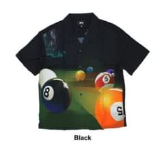 STUSSY Pool Hall Shirt (Black/L) ビリヤード