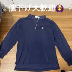 (00-05s)Burberrys 長袖ポロシャツ ネイビー ポケット付きのサムネイル