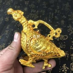 銅器 趙卿鳥尊 酒器 酒樽 装飾品 現代工芸品 美術品 置物 - メルカリ