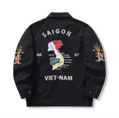 在庫セール】スーベニアジャケット ベトジャン60s70s復刻虎と福の刺繍