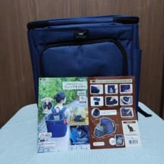 ペティオ necoco リュックキャリー 猫用キャリー 拡張型 ネイビーのサムネイル