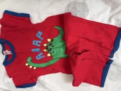 ANAP KIDS 恐竜柄 ロンパース レッドのサムネイル