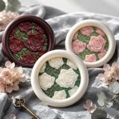 シーリングスタンプヘッド バラ 30mm 薔薇 フラワー 3D 新品のサムネイル