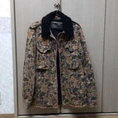 【古着】STUSSY ステューシー ジャケット カモフラ 裏地ドクロ刺繍のサムネイル