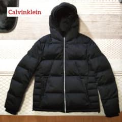 Calvin kleinブラック フード付きダウンジャケット