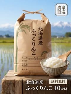 令和7年産 北海道米『ふっくりんこ』10キロ 送料無料 玄米、白米どちらでものサムネイル