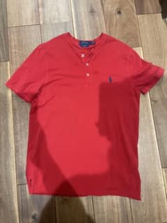 Polo Ralph Lauren ヘンリーネック ポロシャツ 赤 Sのサムネイル