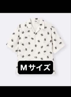 GU ジョジョの奇妙な冒険 イギー オープンカラーシャツ Mサイズ ホワイトのサムネイル