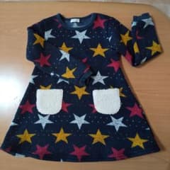 星柄ワンピース 120のサムネイル