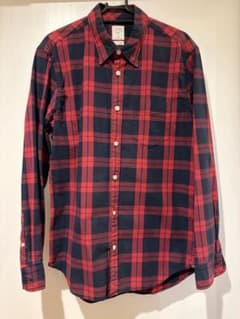 GAP 長袖チェックシャツ レッド ネイビー Mのサムネイル