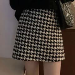 ミニスカート 千鳥格子柄 タイトスカート SHEIN
