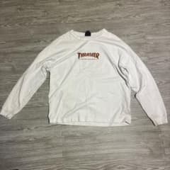 THRASHER ロゴ ホワイト長袖カットソーのサムネイル