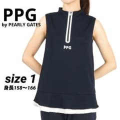 新品 パーリーゲイツ  PPGシリーズ ノースリーブハーフジッププルオーバー 美品】PPG パーリーゲイツ ノースリーブ ネイビー レディース - メルカリ