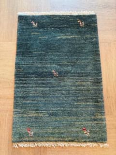 ギャッベ 60x87cm ペルシャ絨毯 手織り ギャベ 玄関マットラグ 絨毯 
