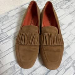 美品⭐︎Santoniスエードローファー36.5ブラウンサントーニ - メルカリ