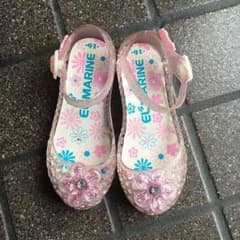 16cm ピンクのキラキラサンダルのサムネイル
