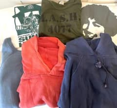 【ジャンク】トレーナー、Tシャツまとめ売り（汚れ傷ありのサムネイル
