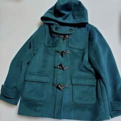 【SALE！】ダッフルコート グリーン ポリエステル レーヨンのサムネイル