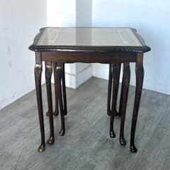 イギリス アンティーク家具 ガラストップ ネストテーブル 1960年頃 950A イギリス アンティーク家具 ガラストップ ネストテーブル 1960年頃