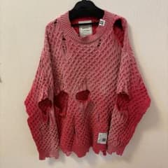 maison mihara yasuhiro ニット　ピンク　Distressd maison mihara yasuhiro ニット ピンク Distressd - メルカリ