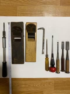 中古　大工道具　カンナ　ノミ　他　　9点のサムネイル