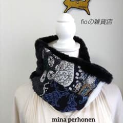 【ミナペルホネン】ハンドメイド　wolf＆flower　タンバリン　スヌード ミナペルホネン】ハンドメイド スヌード - メルカリ