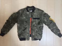 DIESEL MA-1 ボンバージャケット　3M カモフラージュ　カーキ　L DIESEL ディーゼル MA-1 ボンバージャケット カーキ オレンジ裏地 L