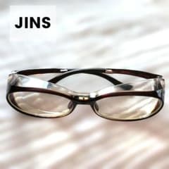【JINS】花粉Cut メガネ ブラウン Air frame 度なしのサムネイル