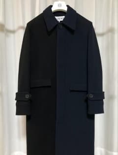 ロエベ LOEWE ステンカラー ウール カシミヤ メルトン コート 比翼 