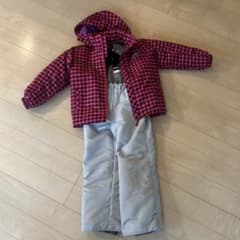 IGNIO 子ども用スキーウェア ピンク/黒チェック上下セット120cm - メルカリ