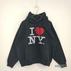 I ♡NY パーカー 90’ トレーナー カジュアル ブラック 黒 Mのサムネイル