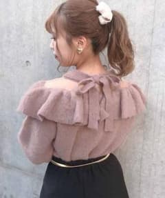 NICE CLAUP オーガン切替えフリルニットのサムネイル