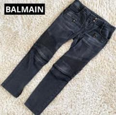 BALMAIN バルマン バイカーデニム ブラック スキニージーンズ