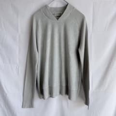 長袖 Vネックニット ライトブルー グレー Vintage Archiveのサムネイル