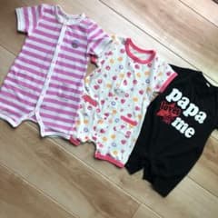 ロンパース 80 前開き×2  かぶり×1のサムネイル