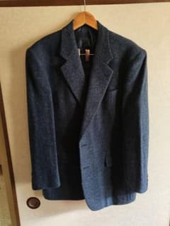 Harris Tweed テーラードジャケット Lサイズ Mc HENRY 紺色 - メルカリ