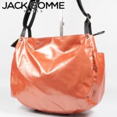 極美品✨ジャックゴム ショルダーバッグ メタリック オレンジ 軽量 