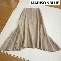 美品☆ マディソンブルー リネン 麻 フレアスカート ロング ミモレ 美品☆ マディソンブルー リネン 麻 フレアスカート ロング ミモレ