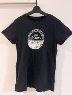 ROXY Tシャツ ブラック ロゴプリント Lサイズのサムネイル