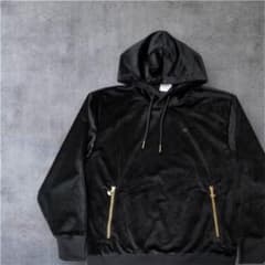 極美品】 adidas ベロアパーカー キングヌ常田大希着用 M 黒 - メルカリ