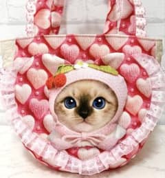 ★フリー★コヤンイサムチョン♡猫パネル♡チューリップバッグ ☆フリー☆コヤンイサムチョン♡猫パネル♡チューリップバッグ - メルカリ
