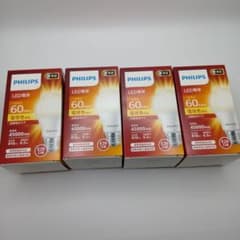 PHILIPS LED電球 60形相当 電球色 E26口金 4個セットのサムネイル