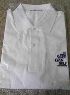 DUNLOP ポロシャツ LL 白　②SENIOR OPEN大会名入り