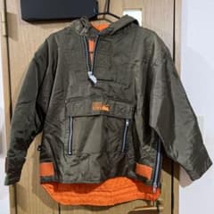 90s FIRST DOWN アノラックパーカー　カーキオリーブ　Sのサムネイル