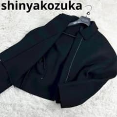 シンヤコヅカ　ジャケット　ウール　ショートジャケット　切りっぱなし　ブラック　M シンヤコヅカ ジャケット ウール ショートジャケット 切りっぱなし