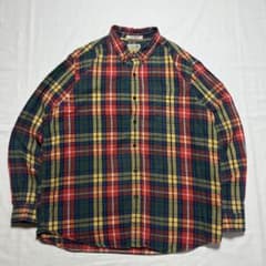 L.L.Beanエルエルビーン スコッチプラッドフランネルシャツタータンチェック