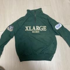 XLARGE ハーフジップ スウェット グリーン Sサイズのサムネイル