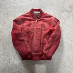 McGREGOR マックレガー レザー ジャケット ヌバック 赤 古着 フェード
